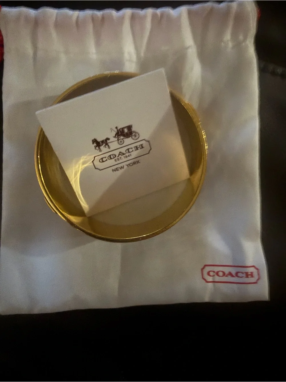 NWT Gold Tone Geometric non Hinged Bangle Bracelet